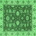 thumbnail image 1 of Ahgly Company Indoor Square Oriental Emerald Green Traditional Area Rugs, 3' Square, 1 of 4
