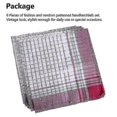 thumbnail image 2 of Men's Handkerchiefs, 12/6pcs Men's Cotton Handkerchiefs, Plaids Patterned Pattern Pocket Square Hankies-wtake, 2 of 5