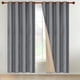 thumbnail image 1 of Cortinas Blackout para Recamara y Sala - Cortina 100% Blackout Look Lino - Aislamiento Térmico y Reducción Ruido - 2 Paneles - Cortinas 213 x 132cm Gris Oscuro, 1 of 16