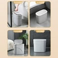 thumbnail image 6 of Kitchen Trash Can, Step-On Garbage Can with Lid, Tall Kitchen & Bathroom Trash Can, Small Office Waste Bin, Gray - Xuniizn, 6 of 7