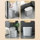 thumbnail image 5 of Cubo de basura, cubo de basura para uso doméstico, cubo de basura con tapa abatible, cubo de basura que ahorra espacio para cocina, comedor, baño y espacios estrechos, cubo de basura de plástico con a, 5 of 6