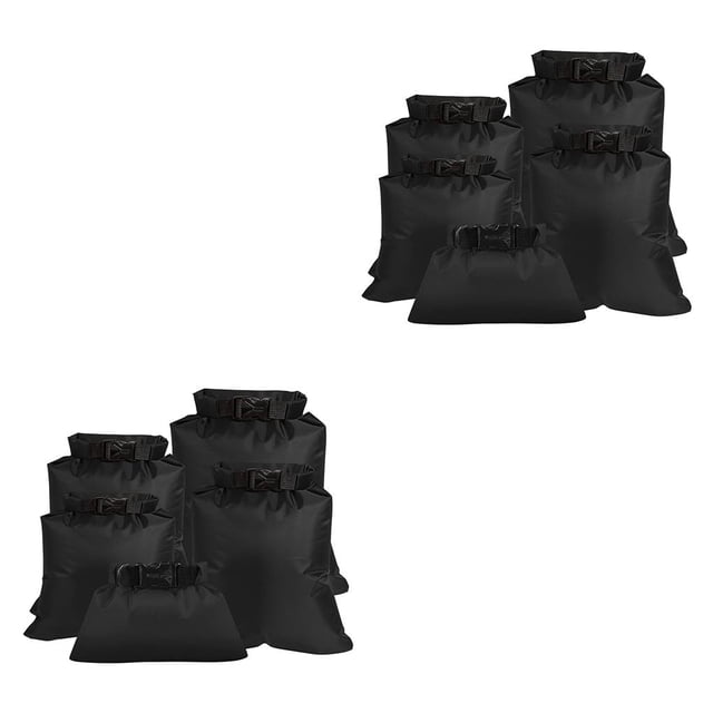 Sonducket Paquete de 5 bolsas secas impermeables kayak pesca Drifting paquete al aire libre portátil ciclismo camping viaje saco negro Negro 2piezas Sonducket CBP214930