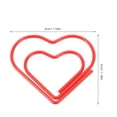 thumbnail image 4 of MasteelfCA 100pcs Paperclip Love Heart Paper Clips Marking Bookmark Pin Stationery Office Accessories(Red), 4 of 8