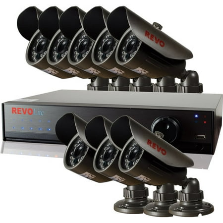 Revo Lite 8-Channel 500GB 960H DVR Surveillance System with Eight 700TVL Cameras