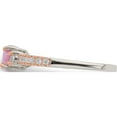 thumbnail image 3 of Sterling Silver Rose-Tone Created Pink Opal And Cz Ring (Size 6) Made In India qr7146-6, 3 of 5