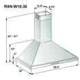 thumbnail image 2 of ROXON 900 CFM 30 Inches Range Hood Kitchen Exhaust Fan Stainless Steel Wall Mounted Style RXN-W18-30, 2 of 2