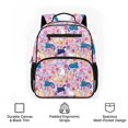 thumbnail image 6 of KUIFORTI Colorful Cat Toddler Backpack Girls Kids School Bag with Front Zipper Pockets Adjustable Straps Lightweight for Preschool Kindergarten Back to School Gifts, 6 of 7