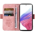 thumbnail image 2 of Samsung Galaxy A53 5G Wallet Case,PU Leather Folio Kickstand Card Slots Cover for Galaxy A53 5G,Book Folding Flip Case,Protective Cover for Samsung Galaxy A53 5G,Pink, 2 of 12