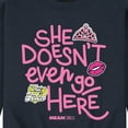 thumbnail image 3 of Mean Girls - She Doesn't Even Go Here - Men's Crew Neck Fleece Pullover, 3 of 5