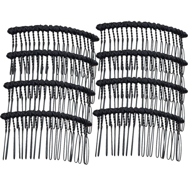 8 peines de metal con 20 dientes para el pelo, peines de alambre simple, peine lateral para bricolaje, peines para velo de novia, accesorios para el cabello para mujeres y niñas, manualidades DIY, col
