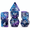 Blue, variant on Polyhedral DND Dice Set, Blue Purple Resin RPG Dice with White Numbers, Dice for Dungeons and Dragons RPG Games