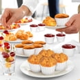 thumbnail image 5 of NOGIS 100 Pack 3.5 oz Paper Souffle Portion Cups, Small Paper Jello Shot & Condiment Cup, Disposable Sample Cups for Tasting, Ketchup, Sauce, Medicine, Measuring, Dessert, Snack, Nuts, 5 of 7