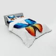 thumbnail image 3 of Ambesonne Butterfly Bedding Set 3 Pcs, Cycle of Life Theme, Twin, Orange Blue Black, 3 of 3