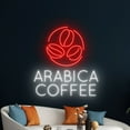 thumbnail image 4 of Handmadetneonsign Arabica Coffee Neon Sign, Coffee Bean Wall Art Decor, Coffee Store Wall Decor, 4 of 5