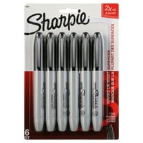Sharpie Super Permanent Markers, Fine Point, Black, 6 Count
