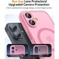 thumbnail image 3 of Magnetic Case for iPhone 16 Pro Max with Full Camera Protection [Compatible with Magsafe] [Translucent Matte] Protective Phone Case, Hot Pink,Clear, 3 of 5