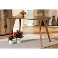 thumbnail image 5 of Baxton Studio Sahar Mid-Century Modern Transitional Walnut Brown Finished Wood Dining Table, 5 of 5