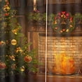 thumbnail image 3 of Juego de 2 cortinas decorativas navideñas, cortinas para ventanas, cortinas opacas Vela + Árbol de Navidad, 3 of 9