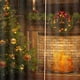 thumbnail image 3 of Juego de 2 cortinas decorativas navideñas, cortinas para ventanas, cortinas opacas Vela + Árbol de Navidad, 3 of 9