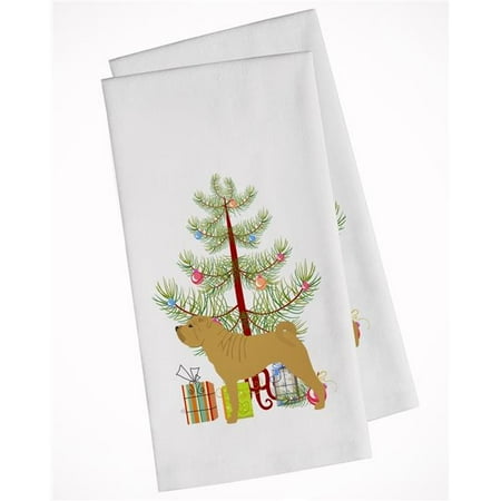 

Shar Pei Merry Christmas Tree White Kitchen Towel - Set of 2