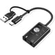 thumbnail image 1 of Tarjeta de sonido USB USB y USB C a adaptador de audio de 3,5 mm Adaptador de auriculares estéreo y micrófono Compatible con 6 efectos de sonido Ormromra HMKY431, 1 of 9