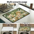 thumbnail image 7 of ZIATUBLES Daisy Butterfly Wood Grain Washing Machine Dust Cover Mat Versatile Washer Dryer Top Protector Cover Pad for Laundry Room Absorbent Heat-Resistant Kitchen Mat, 24 x 19.7 Inch, 7 of 7