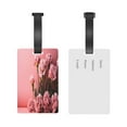 thumbnail image 5 of Kdxio Delicate Pink Carnations A Luggage Tags Privacy Cover ID Label Suitcase Tags Identifiers For School Bags,Suitcases, 5 of 7