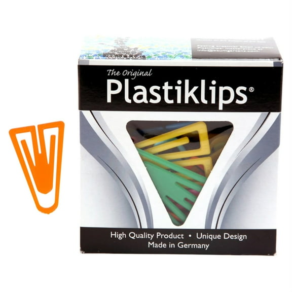 Plastiklips Paper Clips, Extra Large, Assorted Colors, 50/box | Bundle of 5