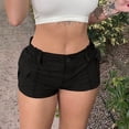 thumbnail image 4 of GUACER Womens Cargo Shorts Denim-Style High Waisted with Pockets Stretchy Casual Summer Shorts for Streetwear, 4 of 5