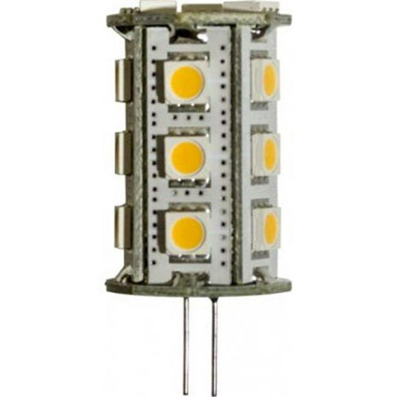 Dabmar Lighting DL-LED-G4-3.2-64K 12V Bi-Pin Grand Rond 3.2W 18 LEDs Lampe, Blanc - 1.65 x 0.87 x 0.87 in.