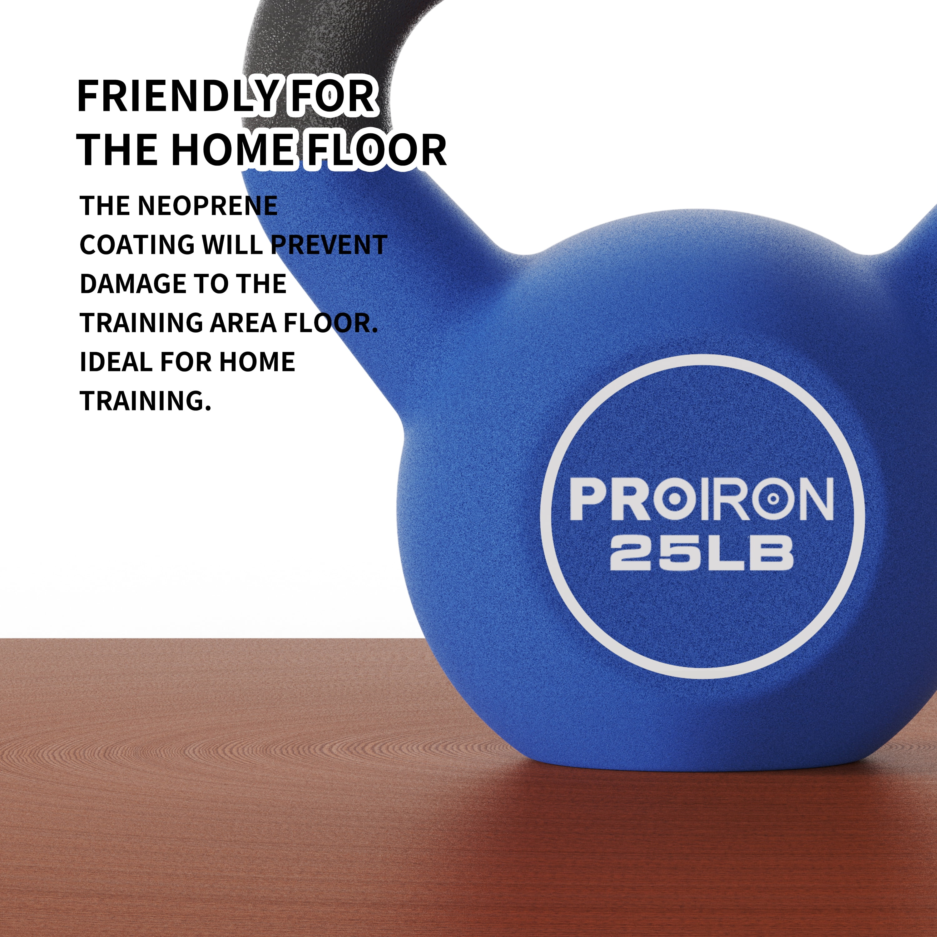 PROIRON Neoprene Coated Kettlebell 25Lb, Single