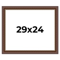 29x24 Copper and Brown Real Wood Picture Frame Width 2 inches | Interior Frame Depth 0.5 inches |