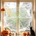 thumbnail image 4 of SLYNSHome Plastic Spider Web Hanging Ornament With Small Spiders,Green Glow In Dark Spiderweb Decor For Window Wall Porch Indoor Outdoor Fall Halloween Spooky Party Decor, 4 of 6