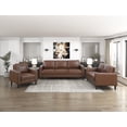 thumbnail image 3 of Lexicon Malcolm Faux leather Chair in Chocolate, 3 of 12