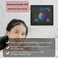 thumbnail image 3 of Riwcyla Bathroom Digital Waterproof & Humidity Meter Hygrometer LCD Display UpperLower Limit Dual Alarms with Snooze Function Countdown, 3 of 6