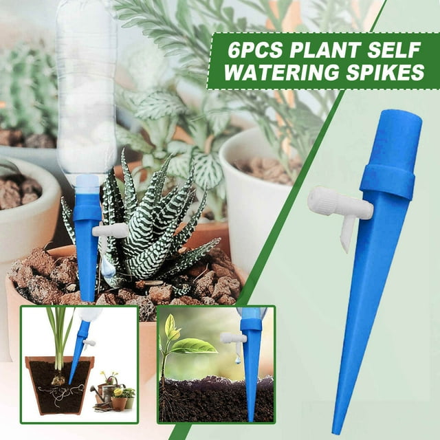 6PCS Automatic Plant Self Watering Spikes With Control Tap Switch