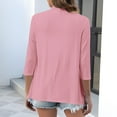 thumbnail image 4 of Taqqpue Cardigans for Women Casual Solid Color Front Open Blouse Shirts Loose Fit 3/4 Sleeve Lightweight Cardigans, 4 of 9