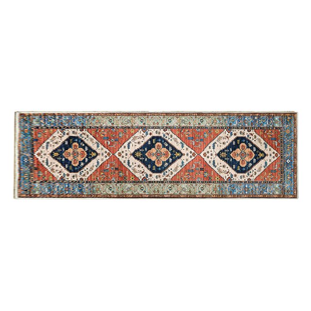 Soft Touch Carpet Vintage Machine Washable Runner Rug Soft Wear Resistant Non-slip Thin Hallway Runner Rug Entryway Indoor Carpet Floor for Home