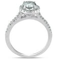 thumbnail image 3 of Silvago Jewel Round Cut 1 Ct Lab Created Diamond Rings - 14K White Gold Plated Wedding Rings - Silver Halo Rings for Women's - Engagement Wedding Unique Rings for Women's - Daily Wear Fine Jewellery, 3 of 3