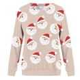 thumbnail image 4 of toraway Sweat à Capuche Graphique pour Femmes Nouveau Chandail en Molleton de Noël Imprimé Col Rond Manches Longues Décontracté à la Mode m, 4 of 4