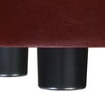 thumbnail image 6 of Designs4Comfort Round Accent Storage Ottoman with Reversible Tray Lid, Burgundy Faux Leather, 6 of 8