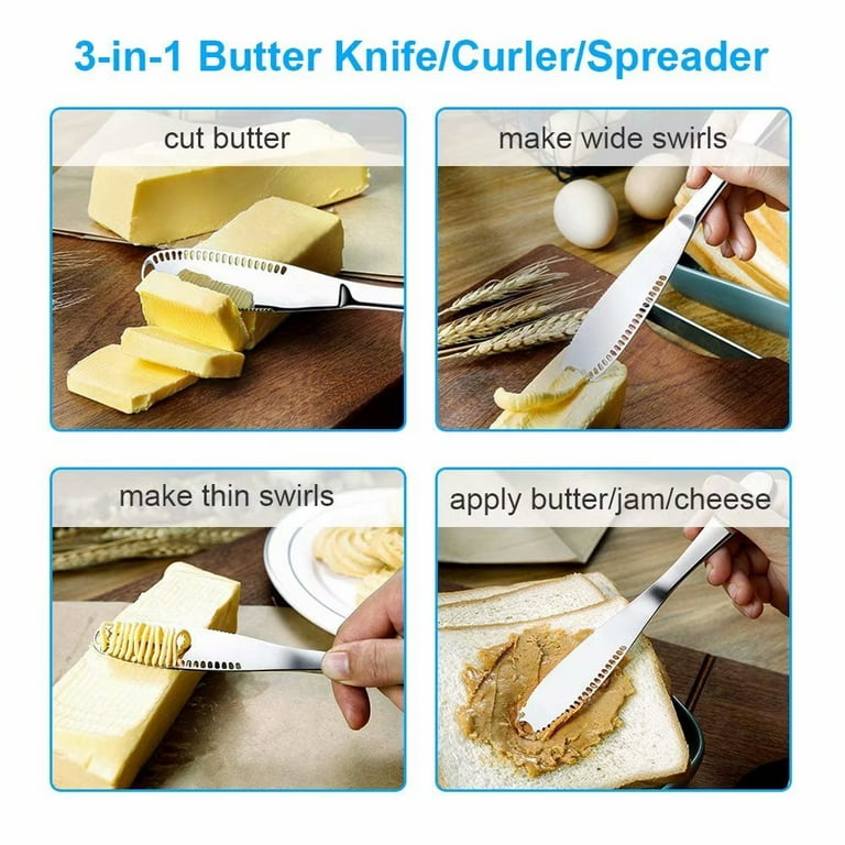 Stainless Steel Butter Spreader knife, Butter Knife - 3 in 1 Kitchen  Gadgets (4)
