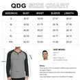 thumbnail image 5 of QDG Men's Henley Shirt Color Block Raglan Long Sleeve Slim Fit Casual Tee Shirt, 5 of 8