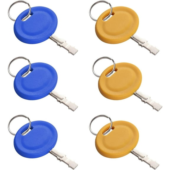 6 Pack Ignition Keys Replacement for MTD Cub Cadet Troy Bilt Mower 725-2054, 925-2054A, 625-05000 Two Color & Ring