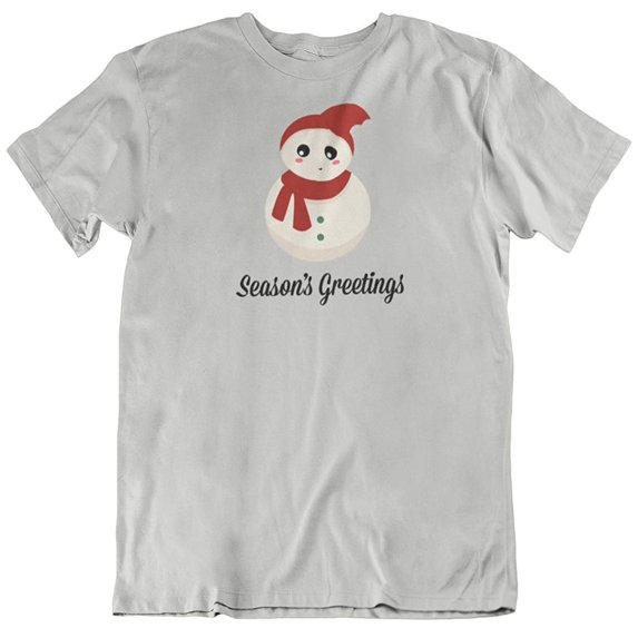 Season's Greetings T-Shirt Gift for Mom, Dad, Brother, Sister, Men and Women Silver