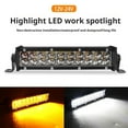 thumbnail image 5 of 60W Motorcycle LED Headlight Light Bar Kit with Mounting Bracket Switch Wir, 5 of 9