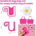 thumbnail image 3 of CHUNTIAN Mtiy rain 3pcs Charms for Bogg Bag Accessories,Pink Letter and Flower Charms Compatible with Bogg Bag, Accessories Charms for Simple Modern Beach Bag (K), 3 of 7