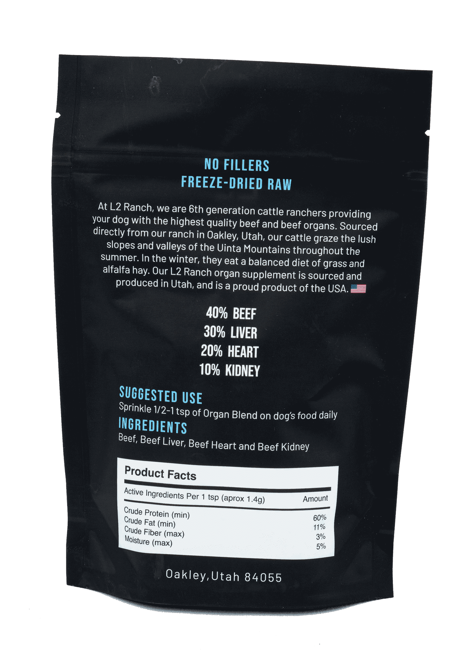 100% Grass-Fed Beef Organ Blend For Dogs