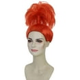 thumbnail image 3 of HPO Adult Women's Animated Movie Character Emotion Orange Wig, Cosplay Wig, Flame-retardant Synthetic Fiber, 3 of 10