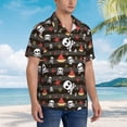 thumbnail image 3 of KLL Pirate skull Print Men's Hawaiian Shirt Short Sleeve Button Down Beach Shirts,XX-Large, 3 of 7